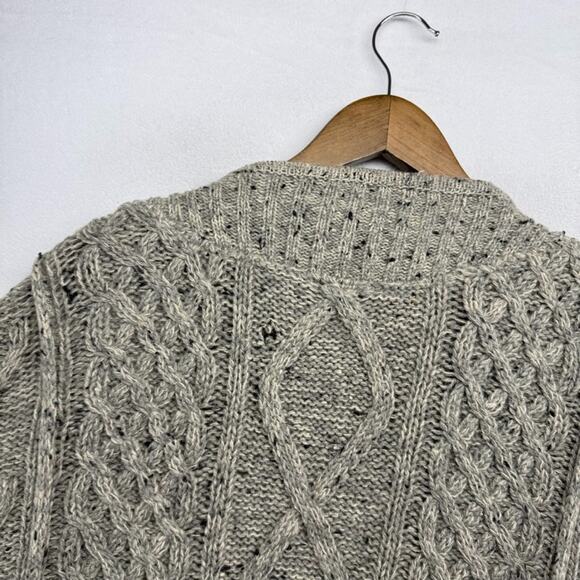 Vintage Fox Run Sweater Shawl Cape Poncho Wool Chunky Fisherman Pullover 90s - Picture 9 of 9